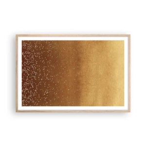 Poster in einem Rahmen aus heller Eiche - Die Geburt des Lichts - 91x61 cm