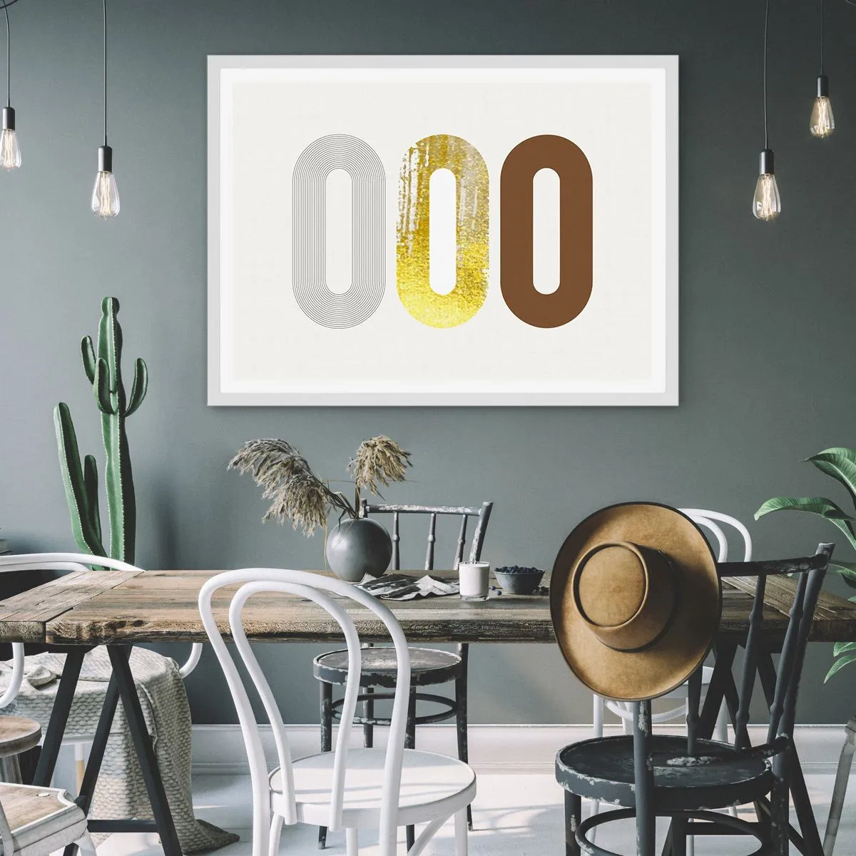 Poster in einem weißen Rahmen - Oooh! - 40x30 cm