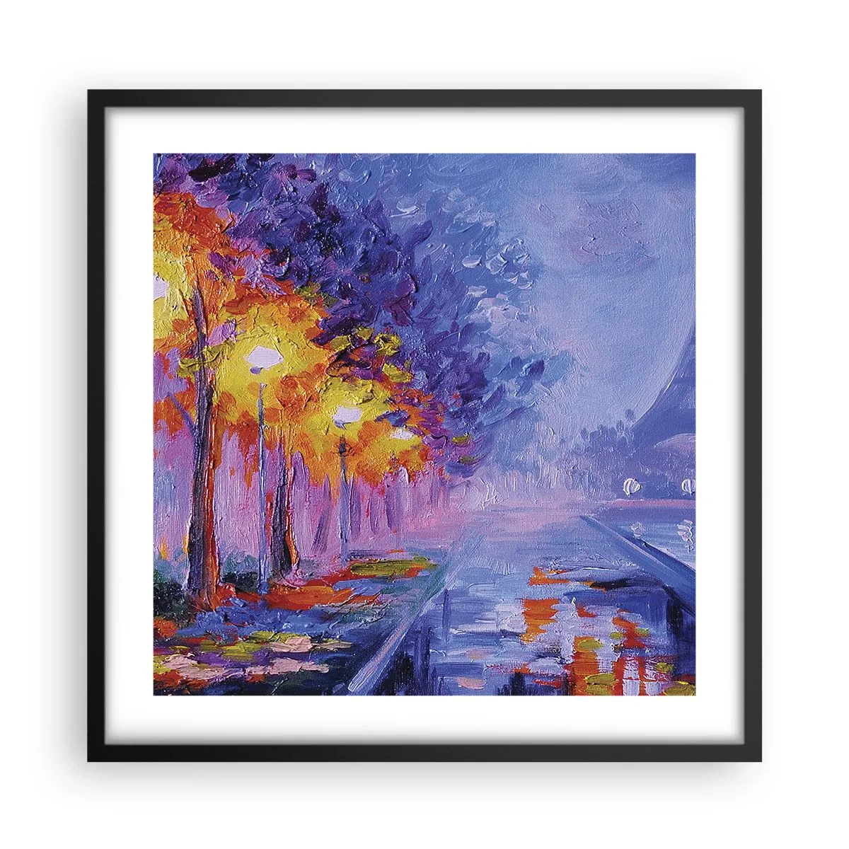 Poster in einem schwarzem Rahmen - Ein Traumspaziergang - 50x50 cm