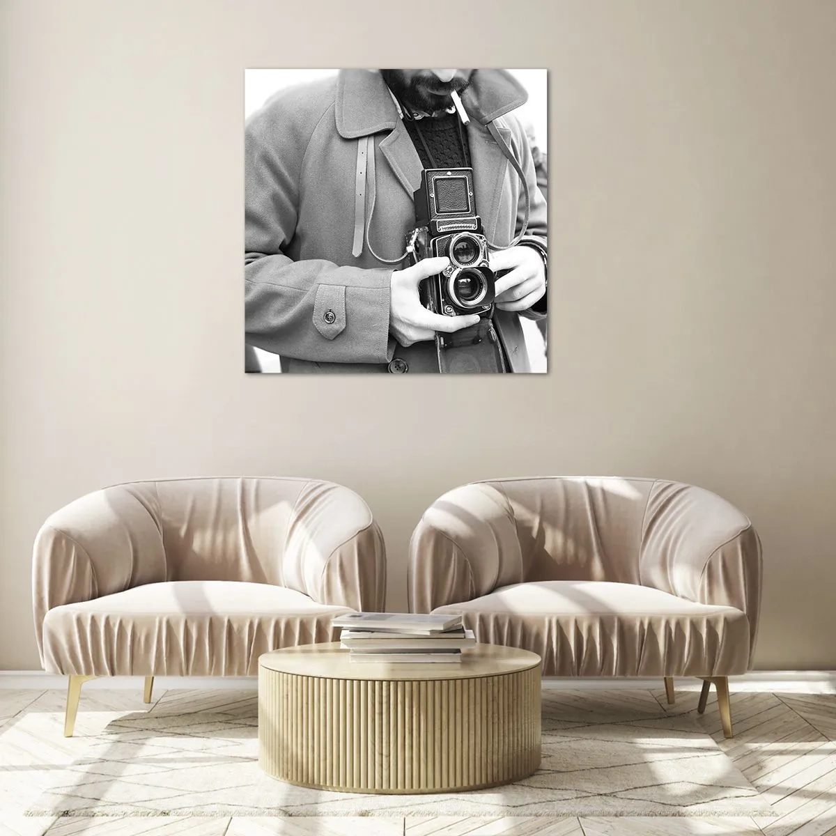 Glasbild - Bild auf glas - Retro-Stil - 60x60 cm