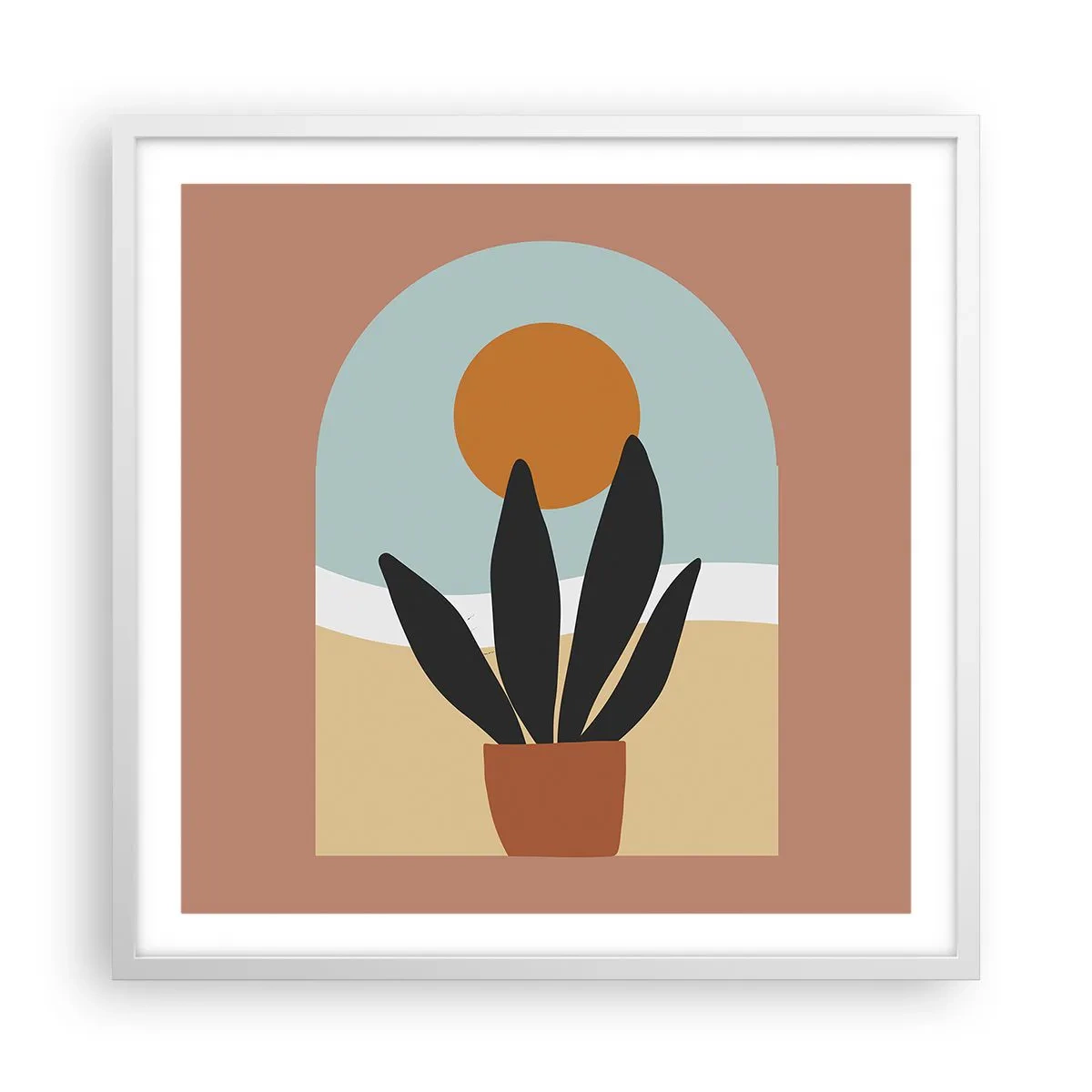 Poster in einem weißen Rahmen - Kleine Freuden - 60x60 cm