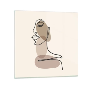 Glasbild - Bild auf glas - Eine gewisse Linie der Schönheit - 70x70 cm