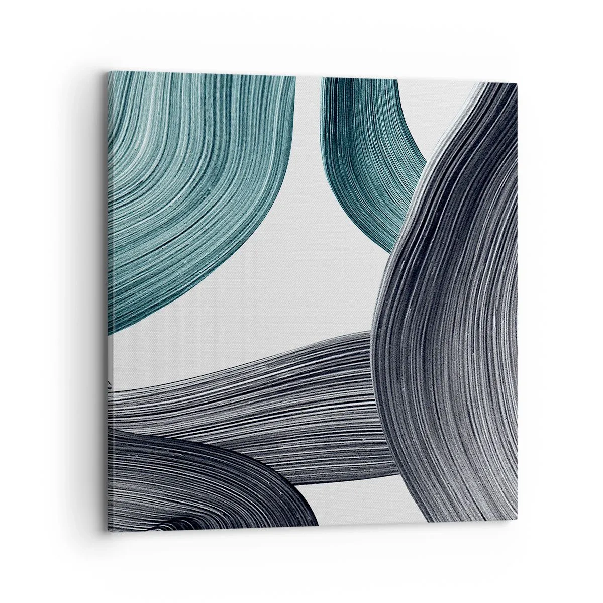 Bild auf Leinwand - Leinwandbild - Smaragdgrüne und schwarze Pfade - 70x70 cm