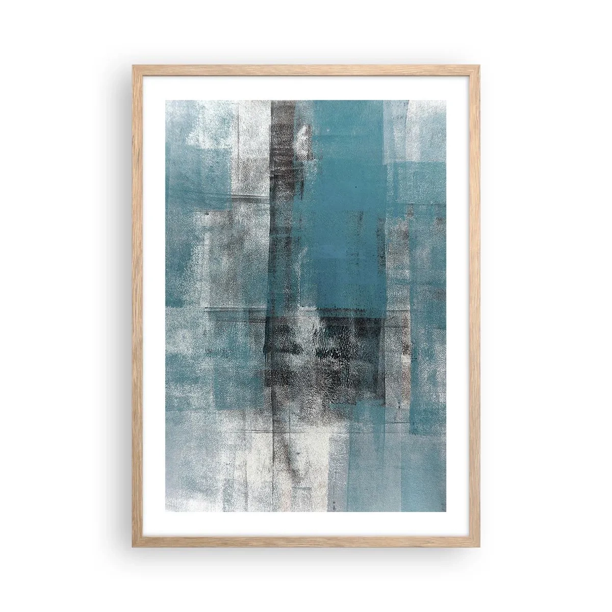 Poster in einem Rahmen aus heller Eiche - Wasser und Luft - 50x70 cm