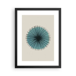 Poster in einem schwarzem Rahmen - Strahlend im Blau - 30x40 cm