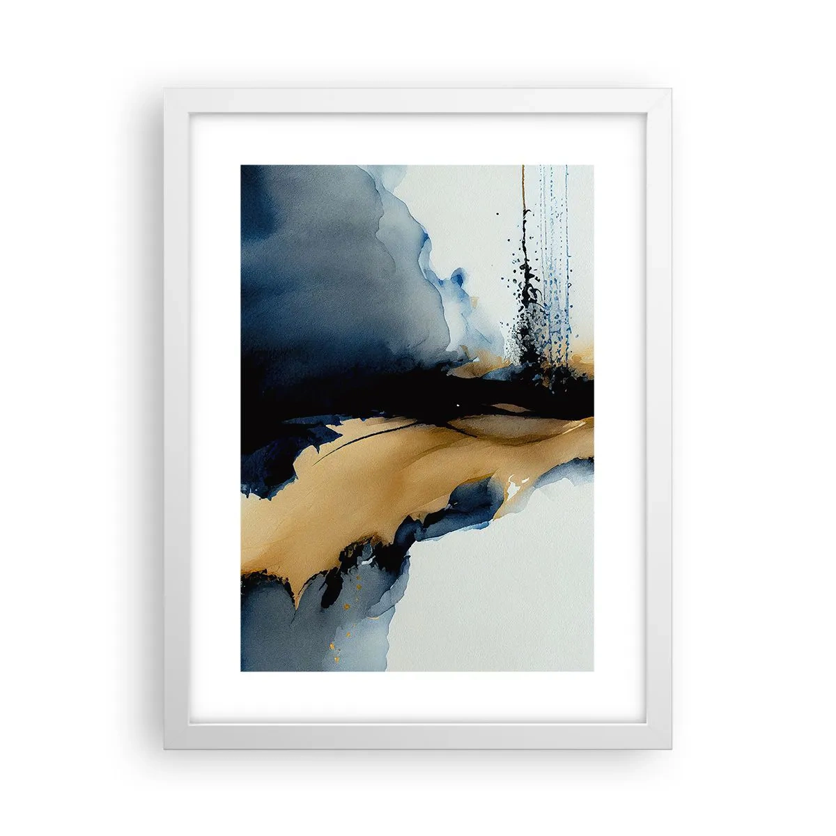 Poster in einem weißen Rahmen - Hinter dem Vorhang - 30x40 cm