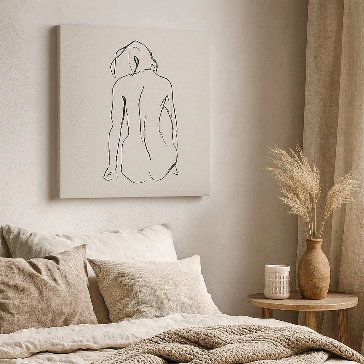 Bild auf Leinwand - Leinwandbild - Mädchenakt - 30x30 cm