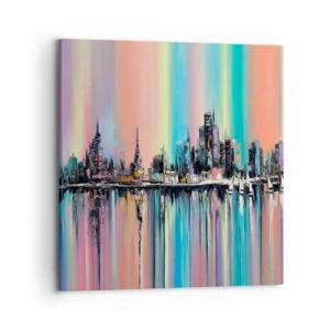 Bild auf Leinwand - Leinwandbild - Um das Licht der Nacht herunterzufallen - 70x70 cm