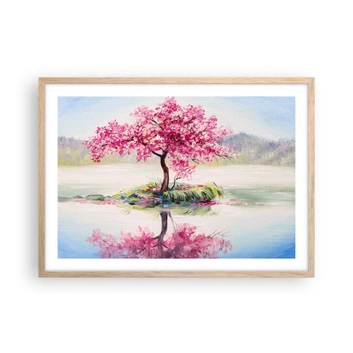 Poster in einem Rahmen aus heller Eiche - Der Ritus des Frühlings - 70x50 cm