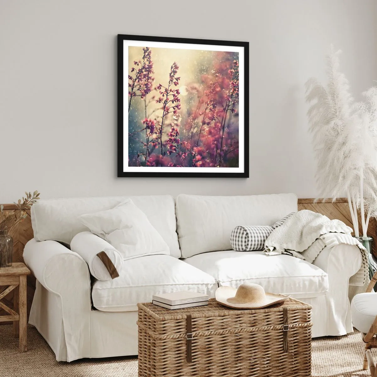Poster in einem schwarzem Rahmen - Geheimnisvoller Garten - 60x60 cm