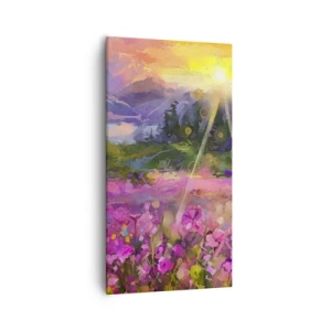 Bild auf Leinwand - Leinwandbild - Im Tal unter dem Schutz der Sonne - 55x100 cm