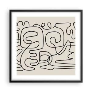 Poster in einem schwarzem Rahmen - Folge der Spur - 50x50 cm
