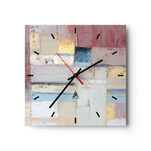 Wanduhr - Glasuhr - Ruhe der Geometrie - 40x40 cm