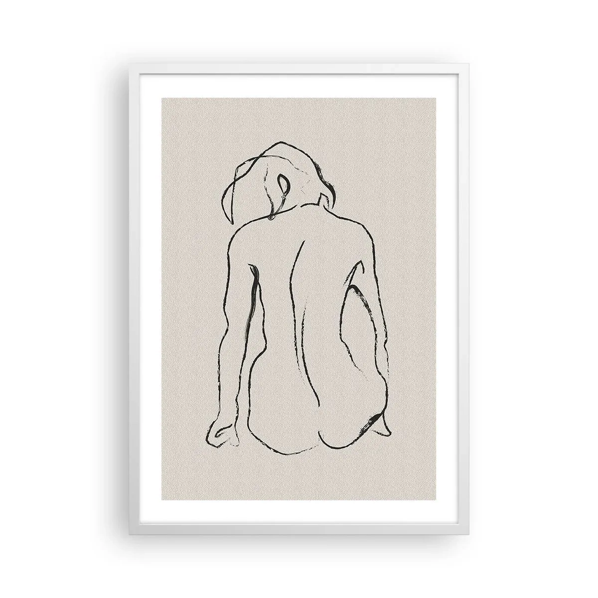 Poster in einem weißen Rahmen - Mädchenakt - 50x70 cm