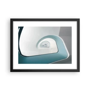 Poster in einem schwarzem Rahmen - Bis zum Ende des Blaus - 40x30 cm