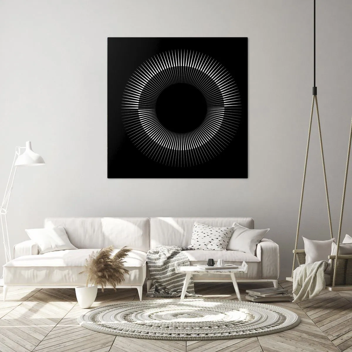 Bild auf Leinwand - Leinwandbild - Schwarze Sonne - 30x30 cm