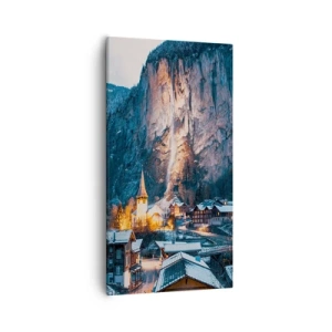 Bild auf Leinwand - Leinwandbild - Der leuchtende Geist des Winters - 55x100 cm