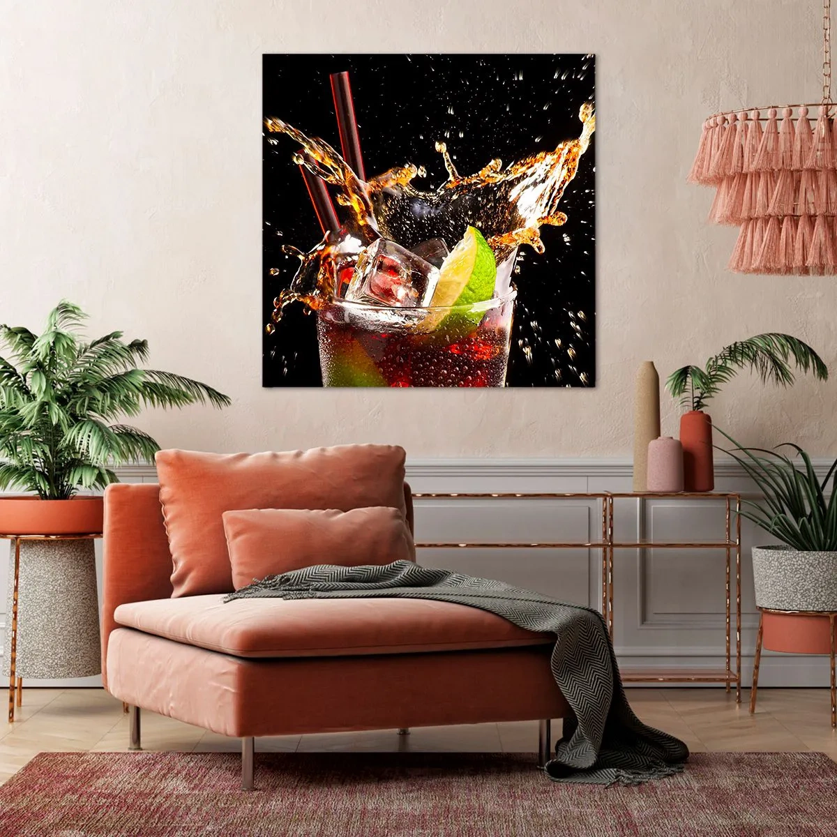 Bild auf Leinwand - Leinwandbild - Freude und Energie der Farben - 40x40 cm