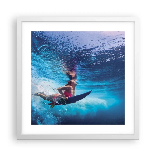 Poster in einem weißen Rahmen - Tiefe der Freude - 40x40 cm