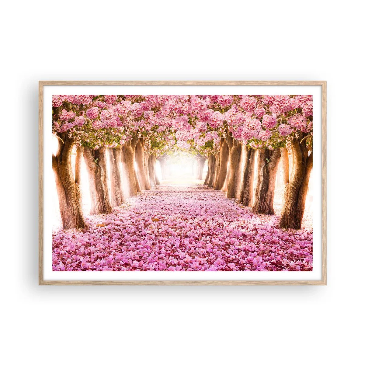 Poster in einem Rahmen aus heller Eiche - Der Weg ins Paradies - 100x70 cm