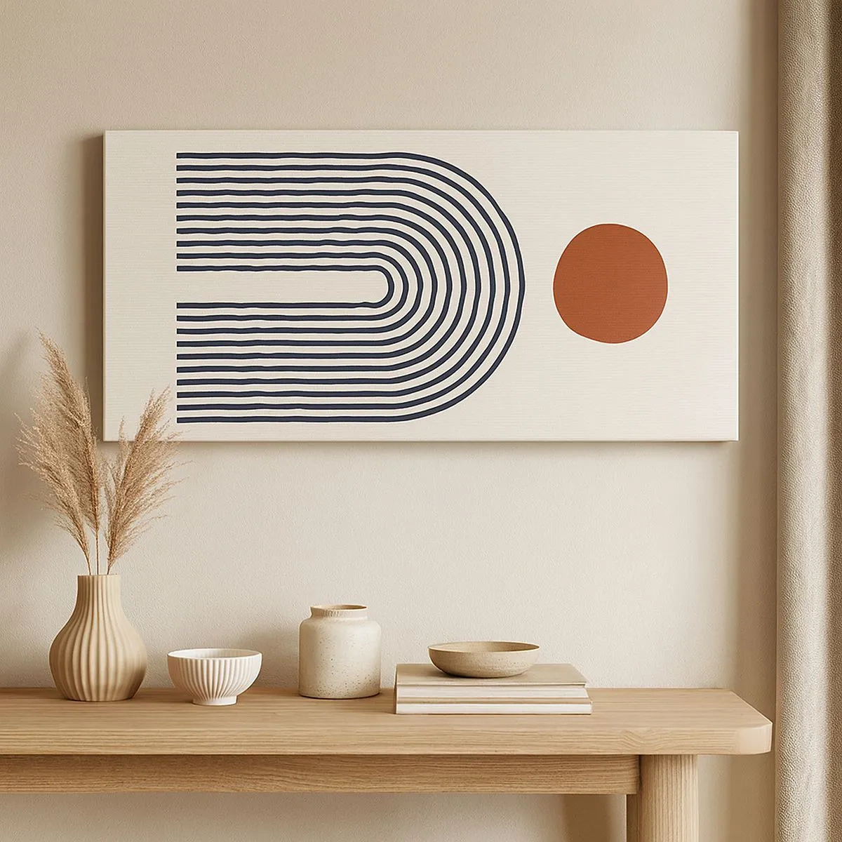 Bild auf Leinwand - Leinwandbild - Magnetismus von Formen und Farben - 100x40 cm