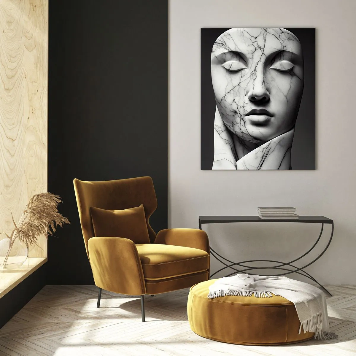 Glasbild - Bild auf glas - Marmorformen - 80x120 cm