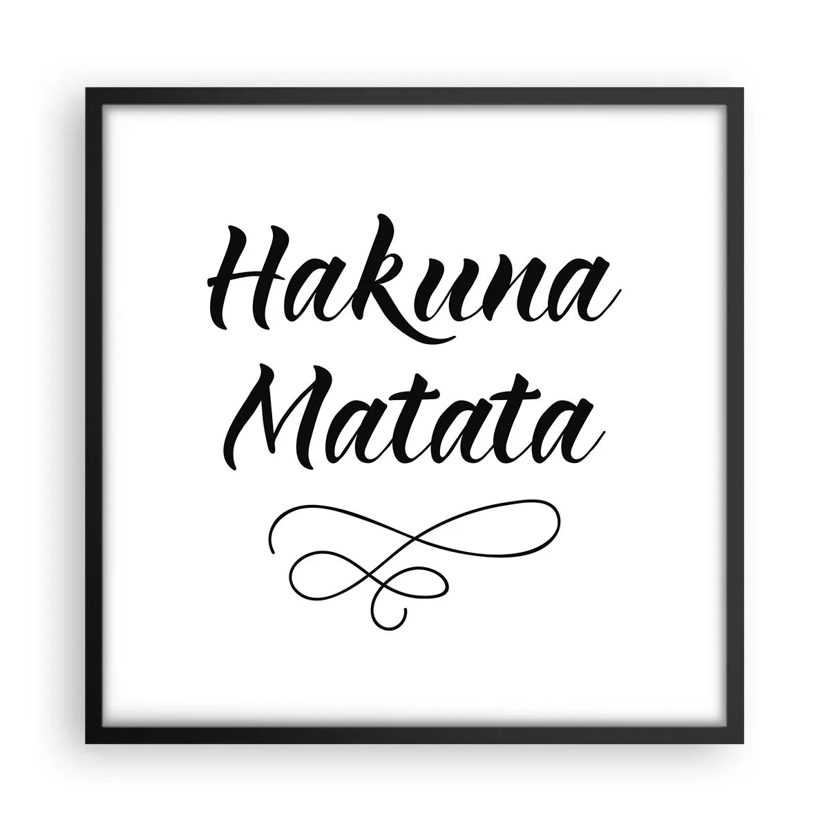 Poster in einem schwarzem Rahmen - Bester Ratschlag - 50x50 cm