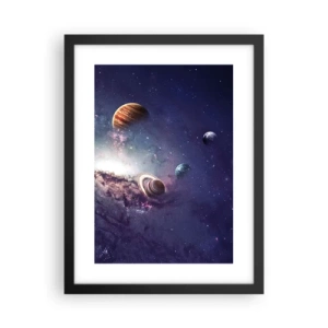 Poster in einem schwarzem Rahmen - Solar-Tanz-System - 30x40 cm