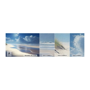 Fototapeten Muster Premium Canvas - Paradiesischer Urlaub - Strand, Ozean, Feiertage - 100x30 cm