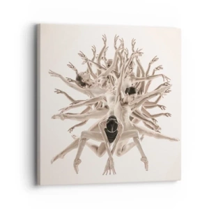 Bild auf Leinwand - Leinwandbild - Aufblühen im Tanz - 30x30 cm