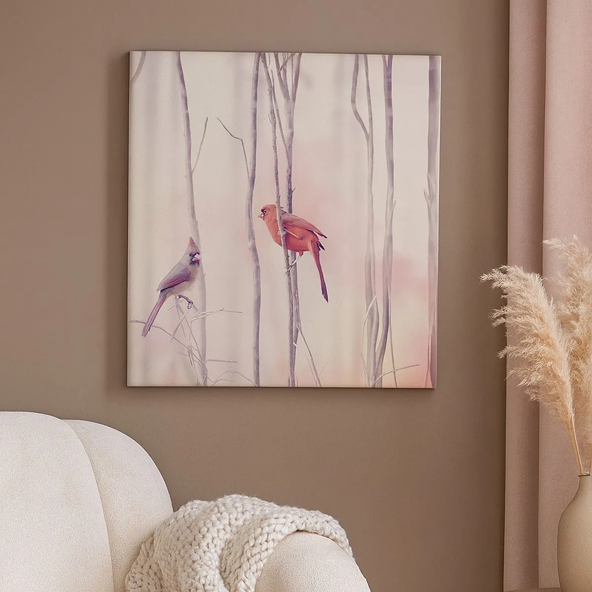 Bild auf Leinwand - Leinwandbild - Geschichte vom rosa Wald - 30x30 cm