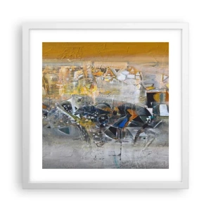 Poster in einem weißen Rahmen - Alles wird gut - 40x40 cm