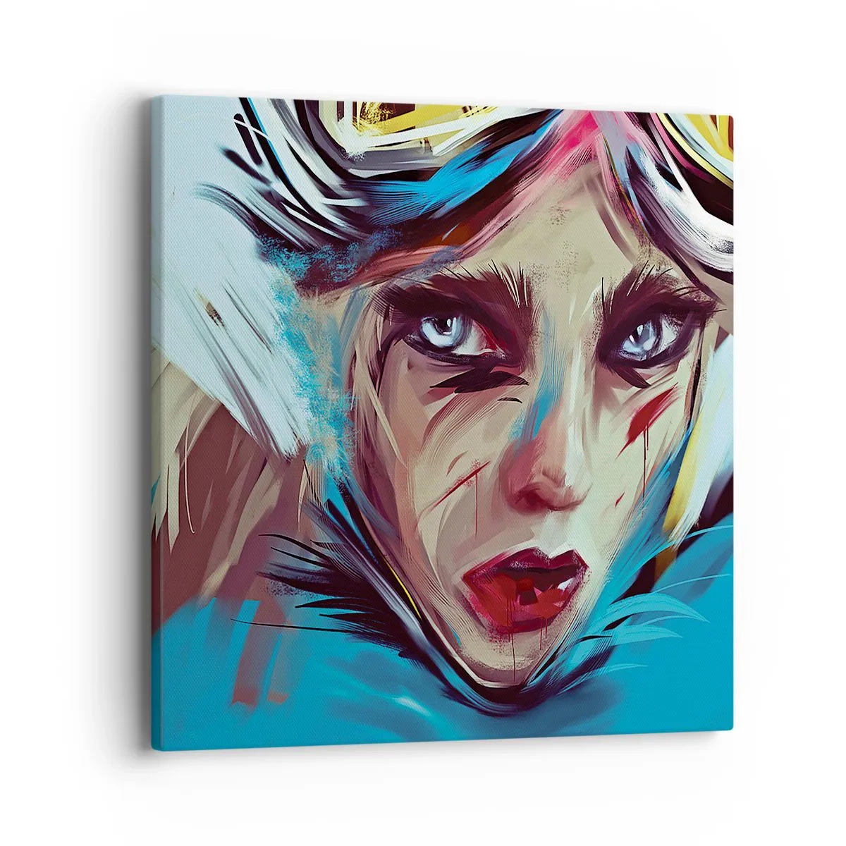 Bild auf Leinwand - Leinwandbild - Strassenkämpferin - 40x40 cm