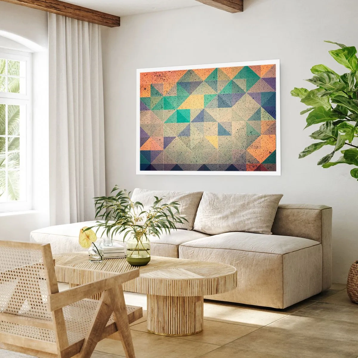 Poster - Republik der Dreiecke - 70x50 cm