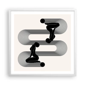 Poster in einem weißen Rahmen - Sinnliche Symmetrie - 60x60 cm