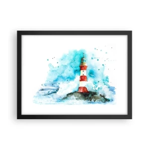 Poster in einem schwarzem Rahmen - Einheit der Elemente - 40x30 cm