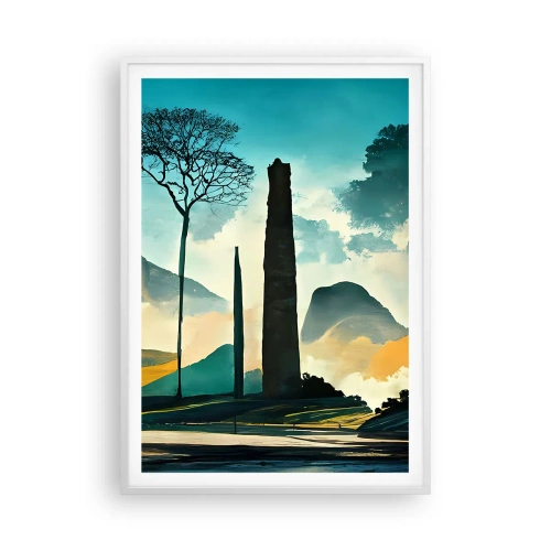 Poster in einem weißen Rahmen - Immer höher und höher - 70x100 cm