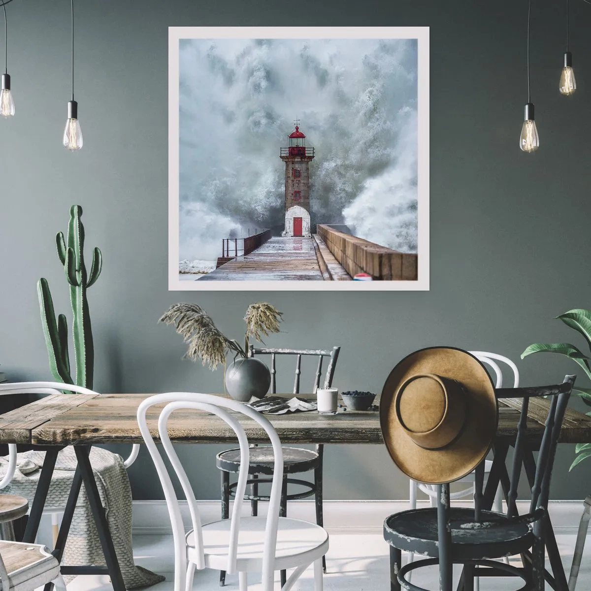 Poster - Das Rauschen des Wassers, der Lärm wird wehen - 60x60 cm