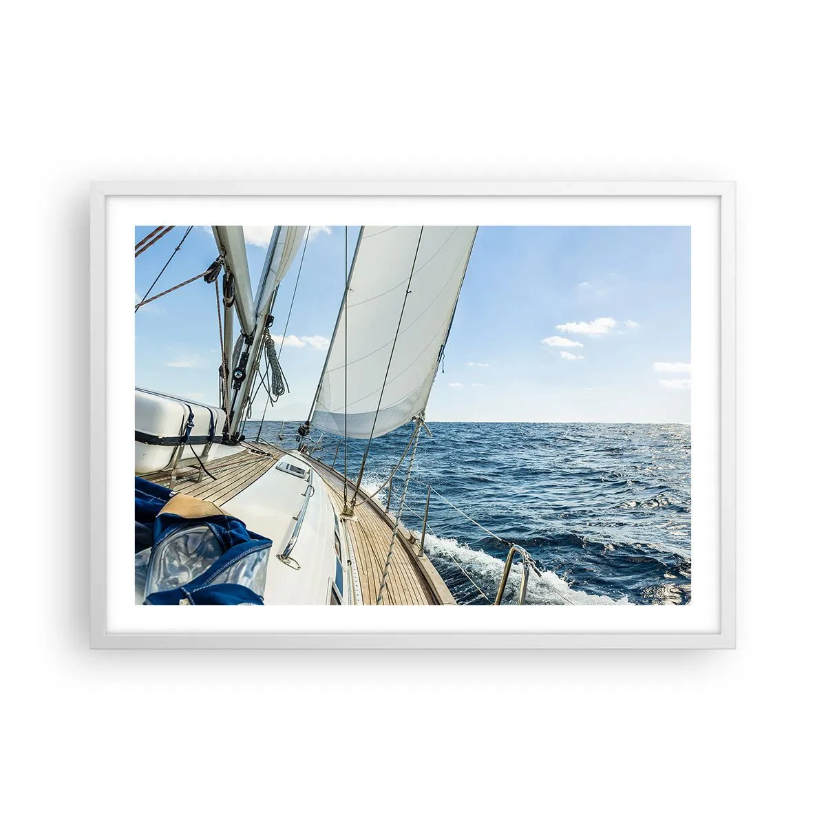 Poster in einem weißen Rahmen - Ahoi, Abenteuer - 70x50 cm