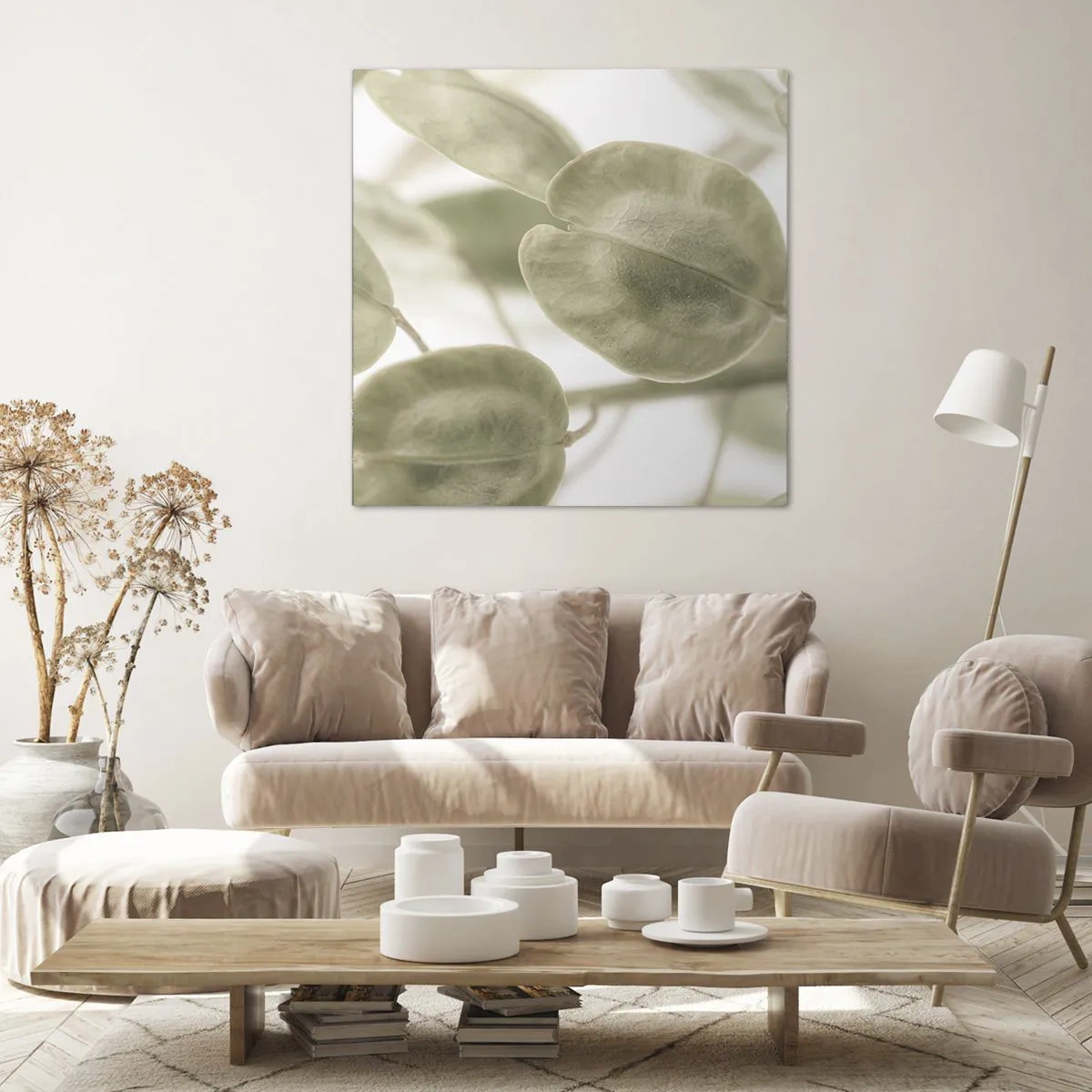 Bild auf Leinwand - Leinwandbild - Am Anfang waren Blätter... - 70x70 cm