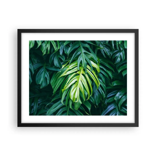 Poster in einem schwarzem Rahmen - Tauchen Sie ein in die Frische - 50x40 cm