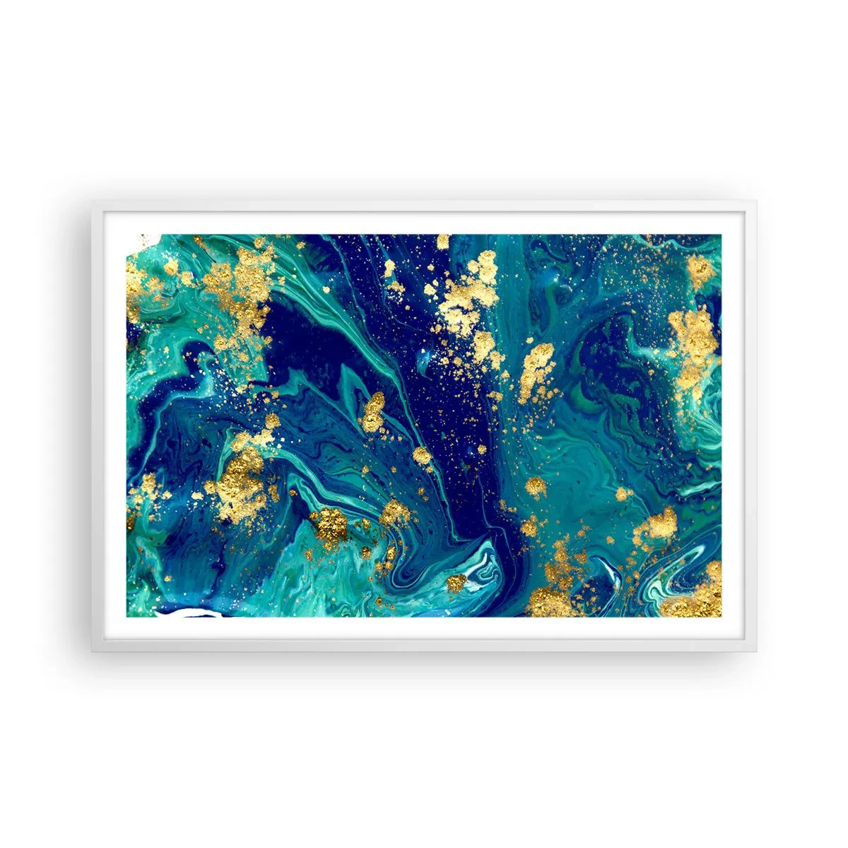 Poster in einem weißen Rahmen - Die Blütenblätter der Sonne - 91x61 cm