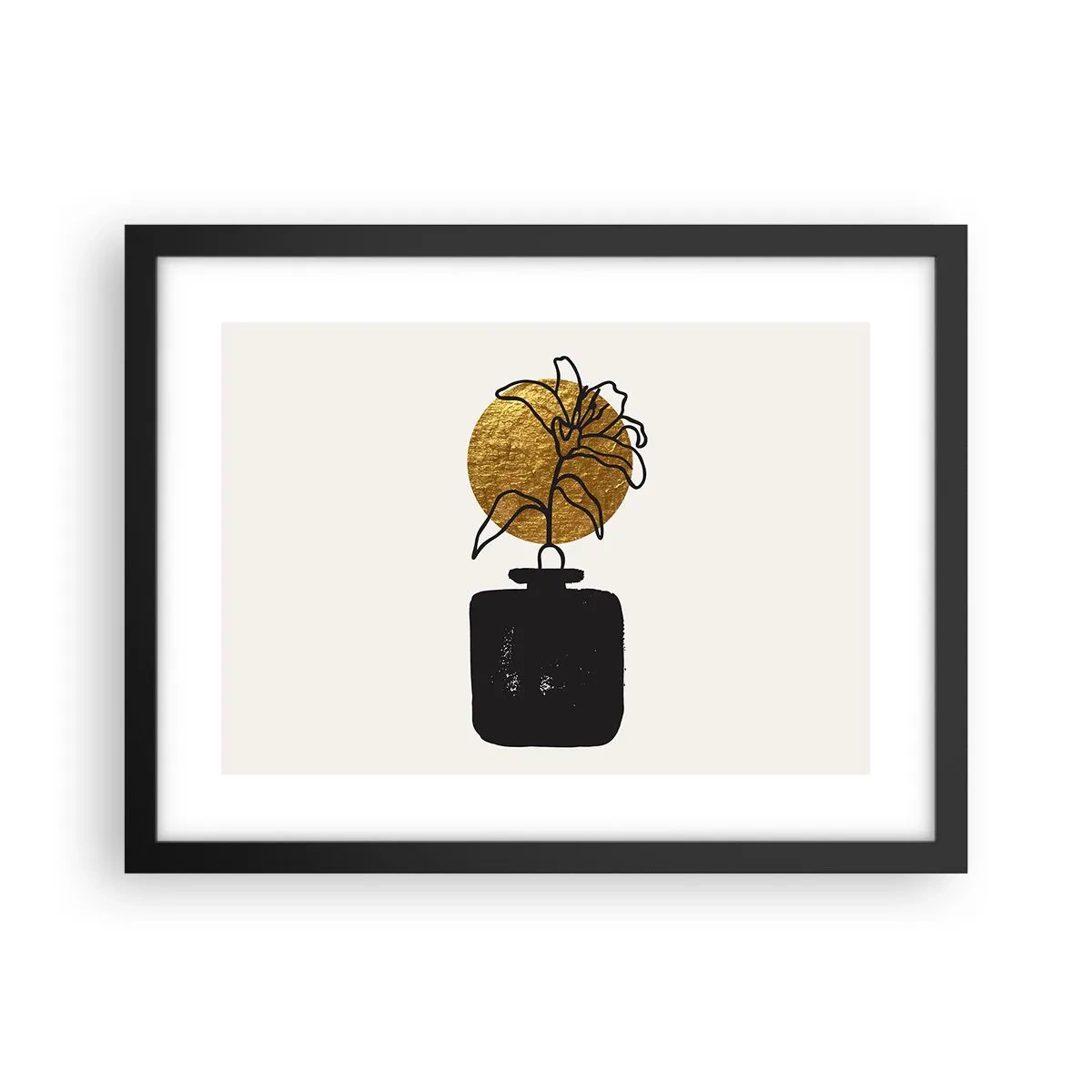 Poster in einem schwarzem Rahmen - Schönheit ist Gold wert - 40x30 cm