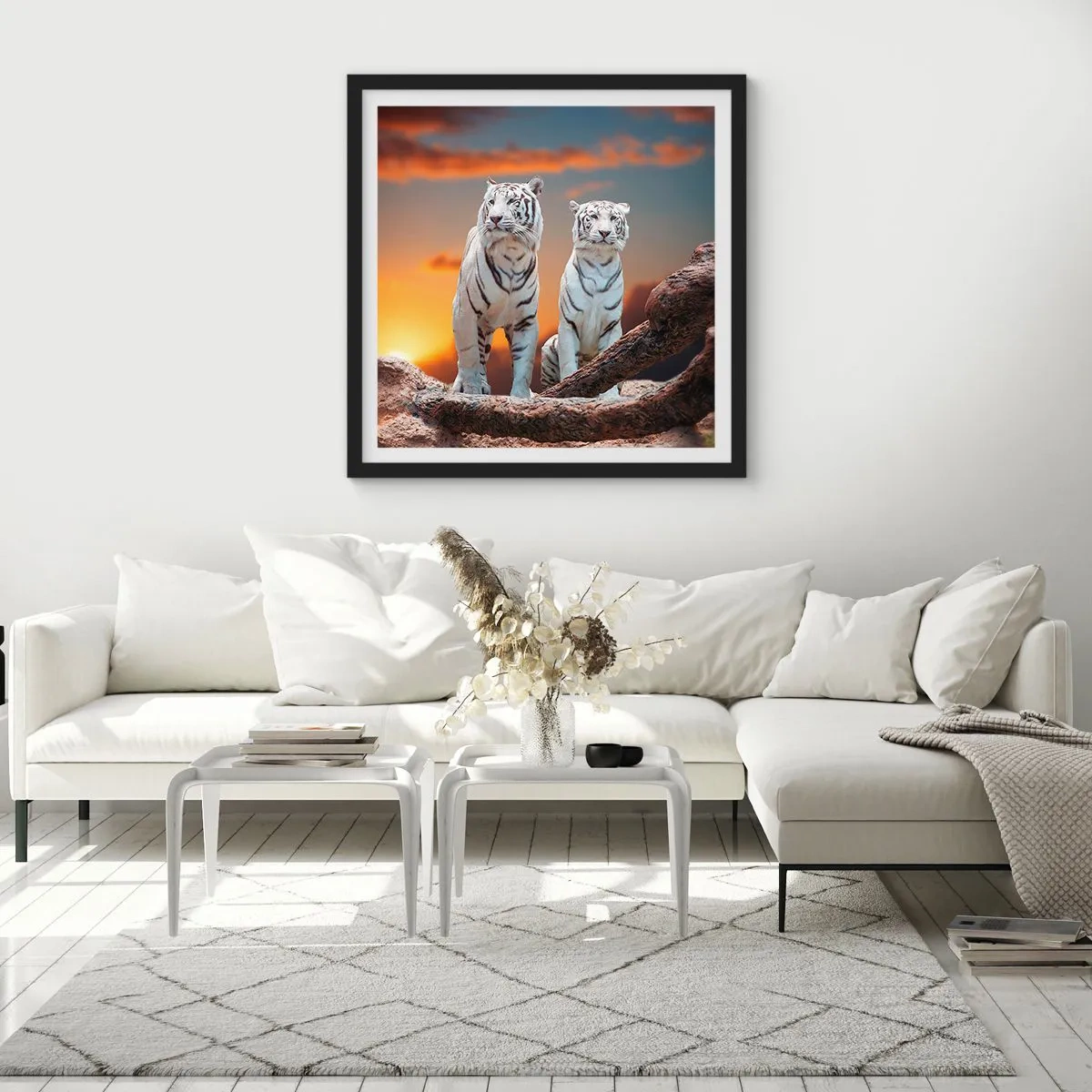 Poster in einem schwarzem Rahmen - Genau wie Narnia - 40x40 cm