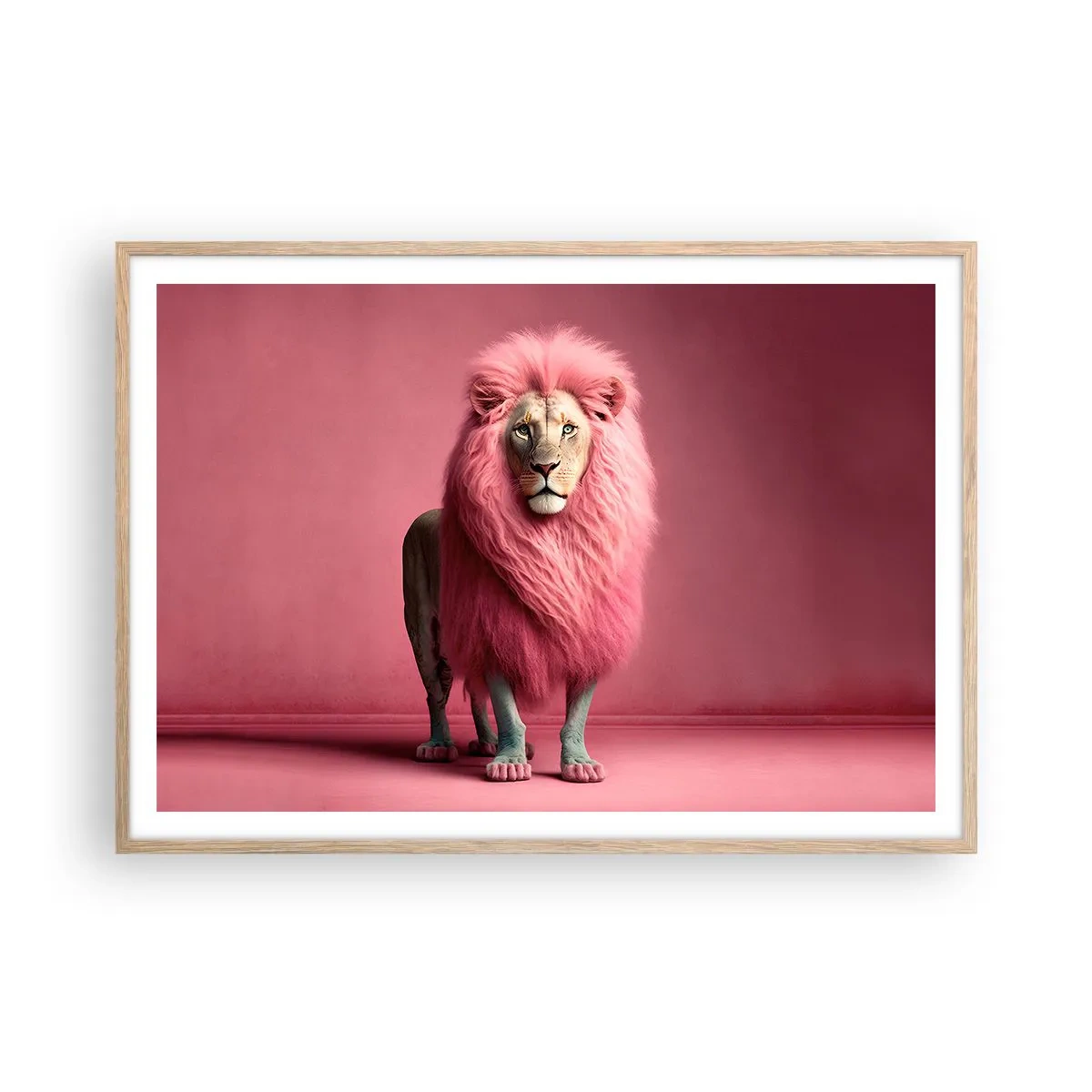 Poster in einem Rahmen aus heller Eiche - Und du hast keine Angst mehr - 100x70 cm