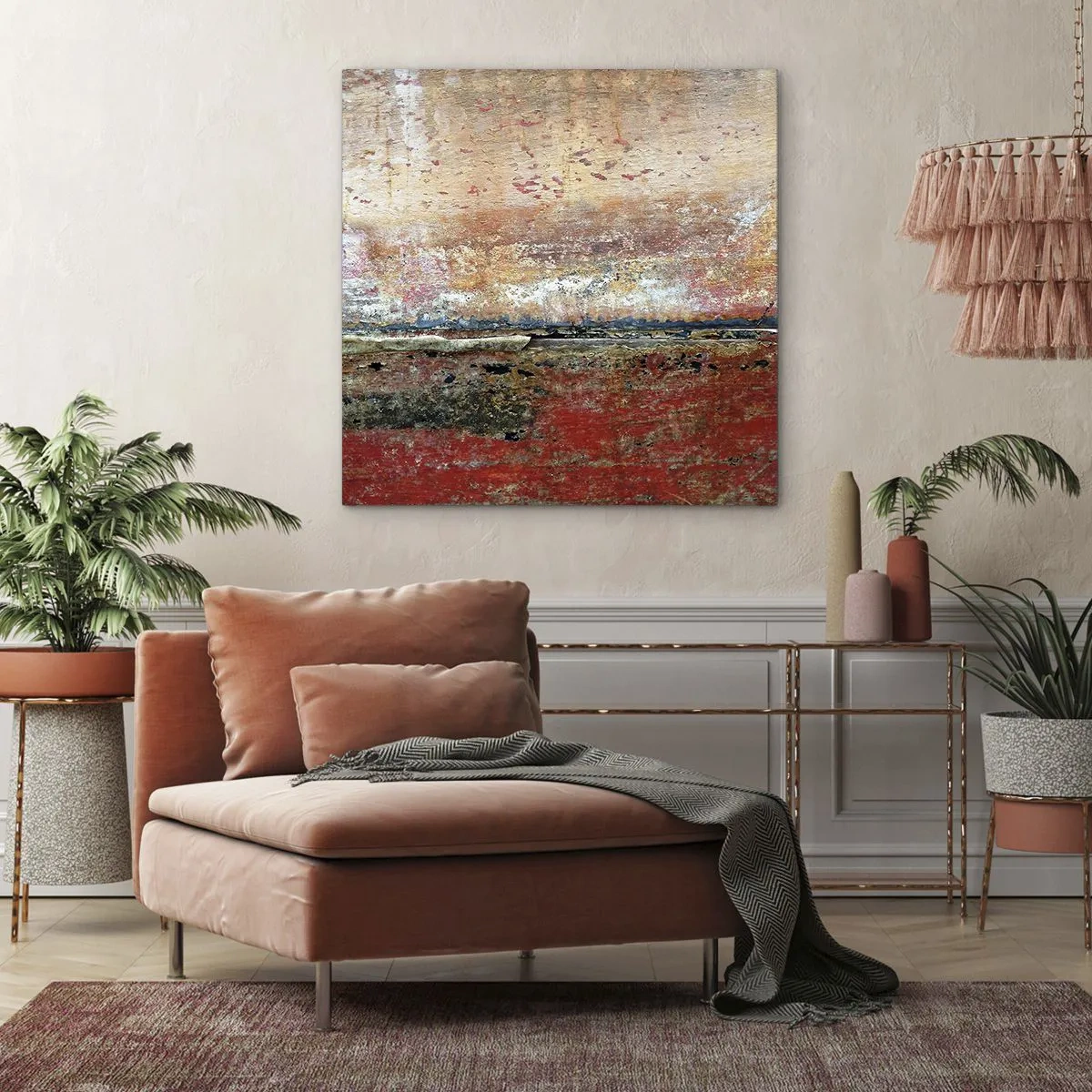 Bild auf Leinwand - Leinwandbild - Vielleicht liegt es am Meer - 60x60 cm