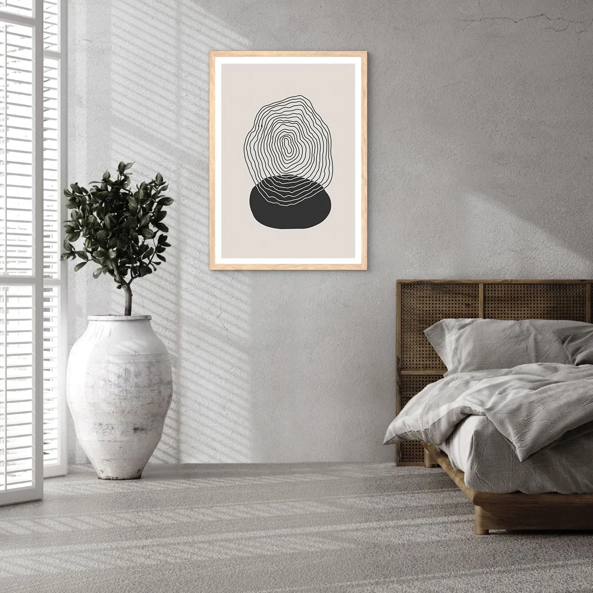 Poster in einem Rahmen aus heller Eiche - Dauer und Schwingung - 40x50 cm