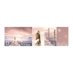 Fototapeten Muster Selbstklebend Deluxe Sticker - Im Licht eines Traums - Landschaft, Frau, Meer - 100x30 cm