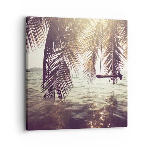 Bild auf Leinwand - Leinwandbild - Sie können nach Belieben in den Wolken schwingen - 30x30 cm