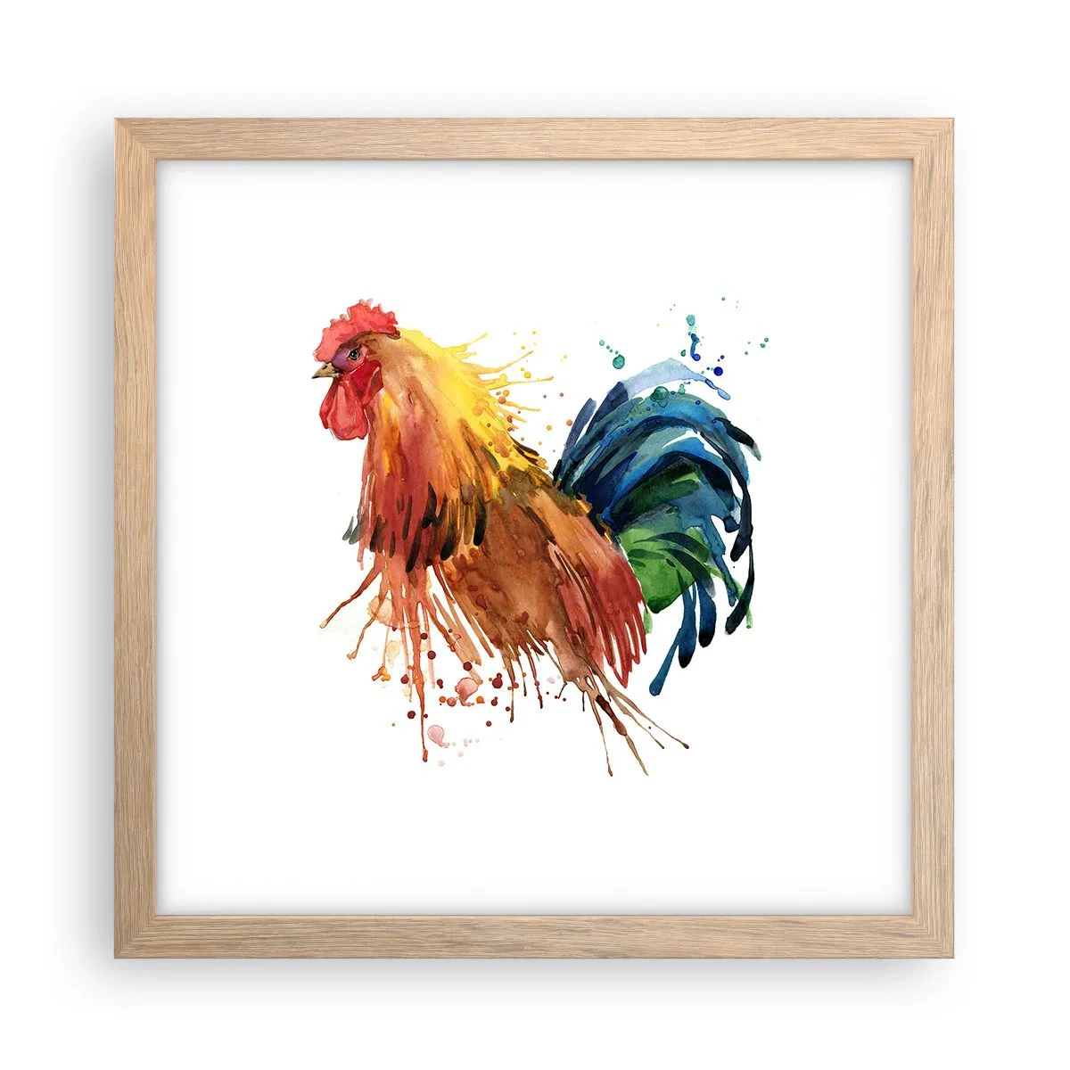 Poster in einem Rahmen aus heller Eiche - Königliches Gewand, königlicher Stolz - 30x30 cm